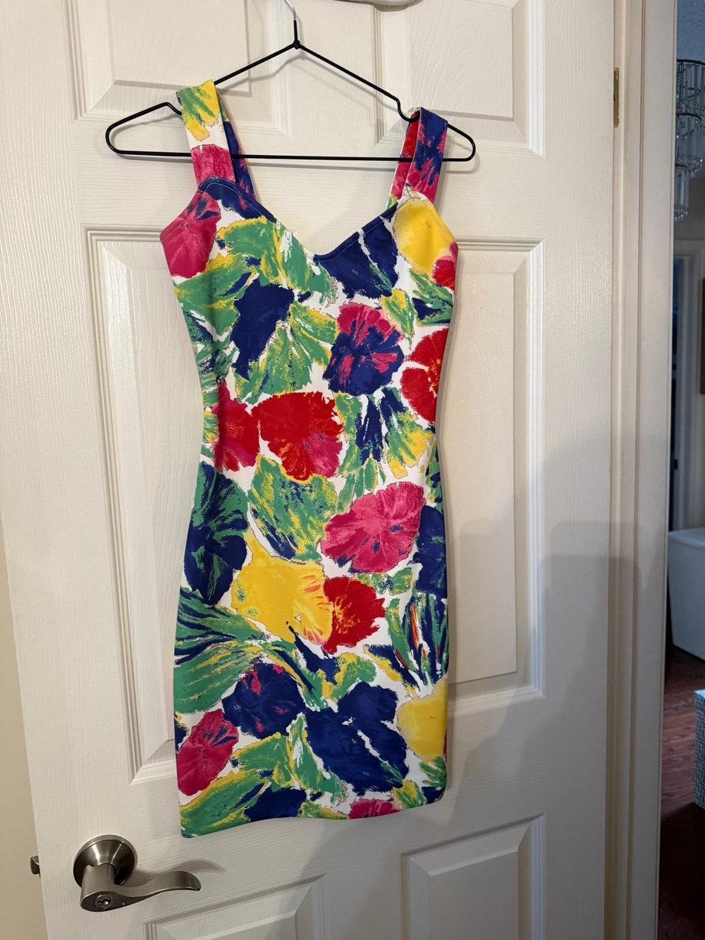 Marciano Vibrant Floral Mini Dress in Red, Blue, Yellow, Green, Pink, White